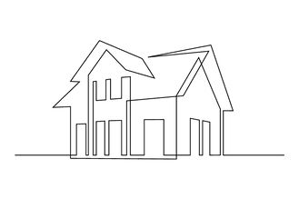 Zeichnung eines Hauses 